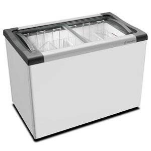 Kit - Freezer Horizontal Tampa de Vidro 284 Litros Nf30 127v + 6 Cestos Nextgen Branco 127v