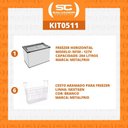 Ver imagem 3 de Kit - Freezer Horizontal Tampa de Vidro 284 Litros Nf30 127v + 6 Cestos Nextgen Branco 127v