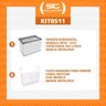 Kit - Freezer Horizontal Tampa de Vidro 284 Litros Nf30 127v + 6 Cestos Nextgen Branco 127v - 3