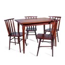 Ver imagem 1 de Conjunto de Mesa Portugal 110x80 com 4 Cadeiras – Imbuia – Jm Móveis