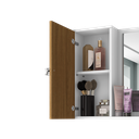 Ver imagem 3 de Armário Espelheira para Banheiro com Porta Genova - Branco com Ripado