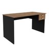 Mesa Escrivaninha para Escritório 02 Gavetas Preto Nogal 60x117x74,5cm - Wp Wp Connect Mesa para Esc - 5