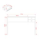 Ver imagem 4 de Mesa Escrivaninha para Escritório 02 Gavetas Preto Nogal 60x117x74,5cm - Wp Wp Connect Mesa para Esc