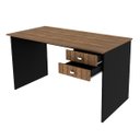 Ver imagem 3 de Mesa Escrivaninha para Escritório 02 Gavetas Preto Nogal 60x117x74,5cm - Wp Wp Connect Mesa para Esc