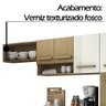 Armário de Cozinha com Balcão Compacta Suspensa Castanho/off White Rubi Aramoveis - 4