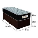 Ver imagem 5 de Cama Box Baú Solteiro Sonnolux Suporta até 110kg Molas Ensacadas Suede Marrom Sereneprime