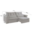 Ver imagem 2 de Sofá Retrátil e Reclinável Exclusive 250cm Braço 25cm Meu Sofá Online