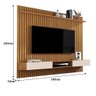 Painel para Tv Ripado até 72 Polegadas Vênus 1.8x1.8 com Nicho Nature/off White - Giga Móveis - 3