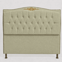 Ver imagem 2 de Cabeceira Cama Casal Queen Greta 160cm Estofada Bouclê Design Clássico