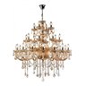 Lustre de Cristal Legítimo K9 30 Braços Transparente e Conhaque - 1