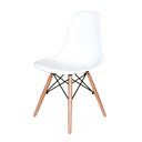 Ver imagem 2 de Kit 6 Cadeiras Eiffel Charles Eames Wood Base Madeira Branca