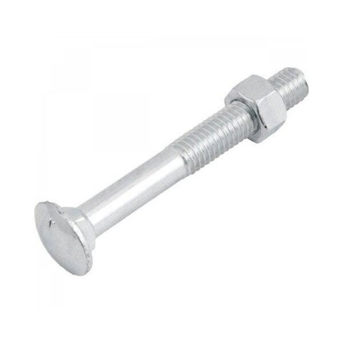 Parafuso Frances Zincado com Porca 1/4 x 2" Caixa com 200 Peças TX