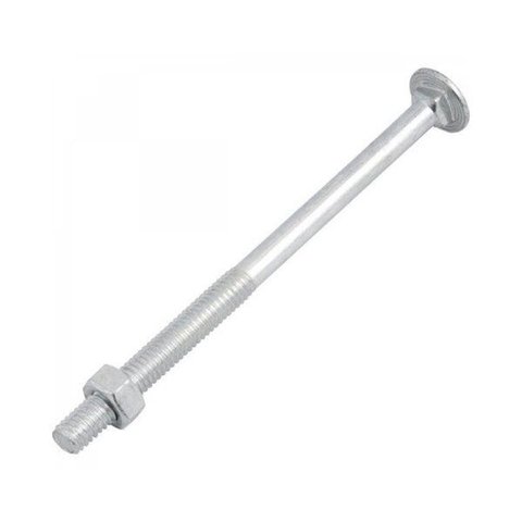 Parafuso Frances Zincado com Porca 1/4 x 4" Caixa com 100 Peças TX