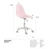 Cadeira com Rodízios Eames Office - Escritório - Rosa Claro - 4