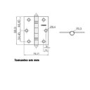 Ver imagem 2 de Dobradiça 3530 Com Rolamento Canto Quadrado Preta Pado UNICO