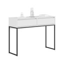 Ver imagem 2 de Buffet Luce Retro Madeira 2 Gavetas Estilo Industrial - Branco Preto