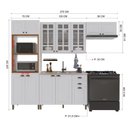 Ver imagem 3 de Cozinha Compacta Modulada Nara 12 Portas 2 Gavetas MDF 270cm Branco Fidelita Móveis