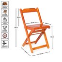 Ver imagem 2 de Jogo de Mesa 1,20 x 70 com 4 Cadeiras Dobráveis de Madeira Cor Mel - m.B Móveis