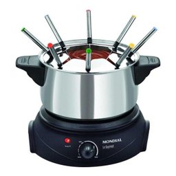 Panela Fondue Elétrico Mondial FD-02 Le Gourmet 2 Inox 220V - 1