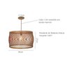 Luminária Pendente em Madeira Imbuia Ondas 45cm Para Mesa Balcão Bancada Área Gourmet - 3