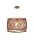 Ver imagem 1 de Luminária Pendente em Madeira Imbuia Ondas 45cm Para Mesa Balcão Bancada Área Gourmet