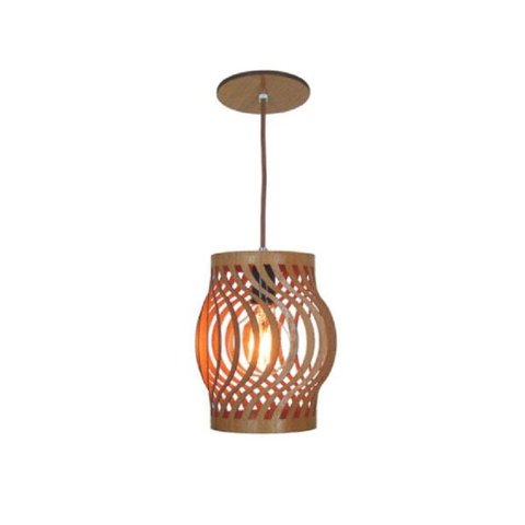 Luminária Pendente em Madeira Imbuia Ondas Para Mesa Balcão Bancada Área Gourmet Cabeceira de
