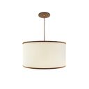 Ver imagem 1 de Luminária Pendente Tecido e Madeira 45cm para Mesa Balcão Bancada Área Gourmet