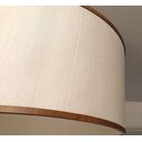 Ver imagem 2 de Luminária Pendente Tecido e Madeira 45cm para Mesa Balcão Bancada Área Gourmet