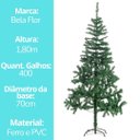 Ver imagem 7 de Árvore de Natal Pinheiro Verde Prime Tradicional 400 Galhos 1,80m Pés de Ferro - Bela Flor