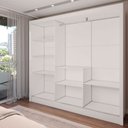 Ver imagem 5 de Guarda-roupa Casal Colie Slim 3 Portas com Espelho Branco - Panorama Móveis