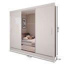 Ver imagem 4 de Guarda-roupa Casal Colie Slim 3 Portas com Espelho Branco - Panorama Móveis
