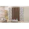 Cortina 2M X 1,70M Para Sala E Quarto Floratta Chocolate - 1