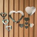 Ver imagem 3 de Espelho Decorativo de Coração Vazado 10 Peças