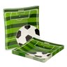 Kit 3 pratinho quadrado mini petisqueira vidro futebol 13 cm - 1