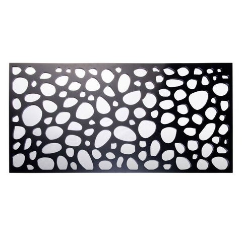 Espelho com Moldura em Madeira Bubbles Preto 120x60cm