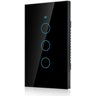 INTERRUPTOR INTELIGENTE 3 BOTÃO WI-FI DE PAREDE COMPATIVEL COM ALEXA E GOOGLE HOME (PRETO) - 1