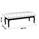 Ver imagem 3 de Banco Decorativo Sala de Estar Fiord 120cm Linho Bege - Gran Belo