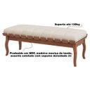 Ver imagem 2 de Banco Decorativo Sala de Estar Fiord 120cm Linho Bege - Gran Belo