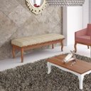 Ver imagem 5 de Banco Decorativo Sala de Estar Fiord 120cm Linho Bege - Gran Belo