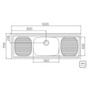 Ver imagem 3 de Pia de Apoio Tramontina Filo 56 em Aço Inox 160x55 cm 93 Tramontina 93057507