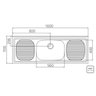 Pia de Apoio Tramontina Filo 56 em Aço Inox 160x55 cm 93 Tramontina 93057507 - 3