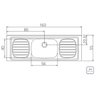 Pia de Apoio Tramontina Filo 56 em Aço Inox 160x55 cm 93 Tramontina 93057507 - 4