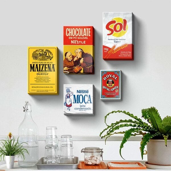 Quadros decorativos Cozinha Essencial com 5 peças - 1