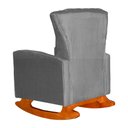 Ver imagem 4 de Poltrona Estofada de Balanço Melinda Suede Cinza - Lm Decor