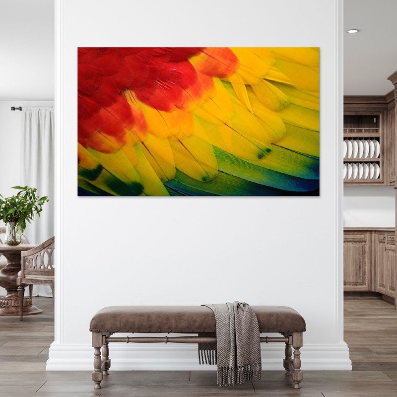 Quadro Decorativo Tela Canvas Conceito Feathers - 120x60 Cm - 3