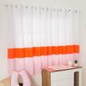 Cortina Quarto De Bebê Raposinha Laranja Com Rosa - 1