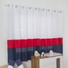 Cortina Para Quarto Marinheiro Vermelho/Azul 3X1,70M 1 Peça - 2
