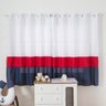 Cortina Para Quarto Marinheiro Vermelho/Azul 3X1,70M 1 Peça - 1