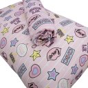 Ver imagem 4 de Jogo de Cama Solteiro Kids 2 Pçs Doce Vida Malha 70% Algodão 30% Poliéster Chic Love