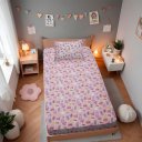 Ver imagem 2 de Jogo de Cama Solteiro Kids 2 Pçs Doce Vida Malha 70% Algodão 30% Poliéster Chic Love